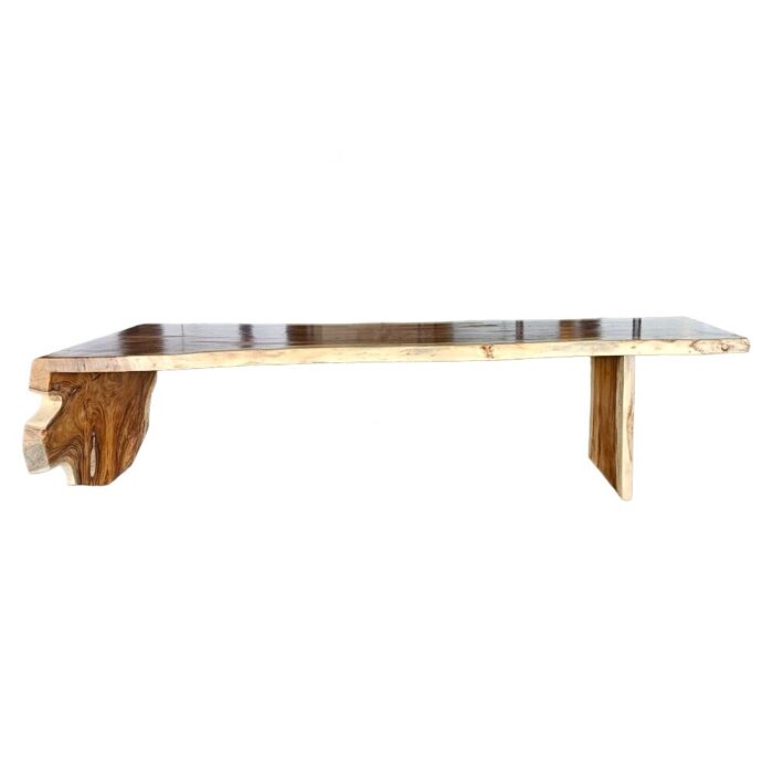 Organic Suar Waterfall Bar Table Front