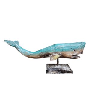 Decorative Wooden Whale 40cm