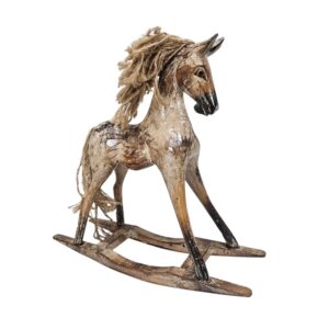 Carved Wooden Decorative Rocking Horse