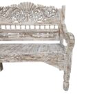 Carved Suma Teak Bench BEB6600 Close