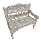 Carved Suma Teak Bench BEB6600 Side