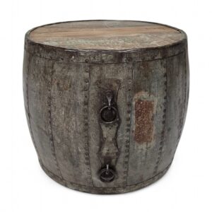 Iron Drum Side Table