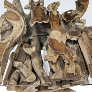 Erosi Root Teak Console Coffee Table INJ4605A116 Close Erosi Root Teak Console Coffee Table