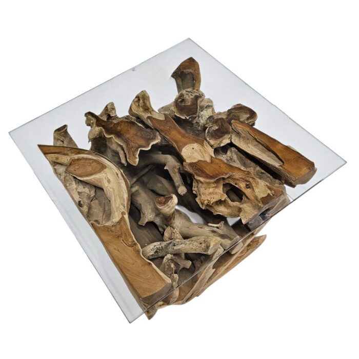 Erosi Root Teak Console Coffee Table INJ4605A116 Side Round Coffee Table Teak Tree Root