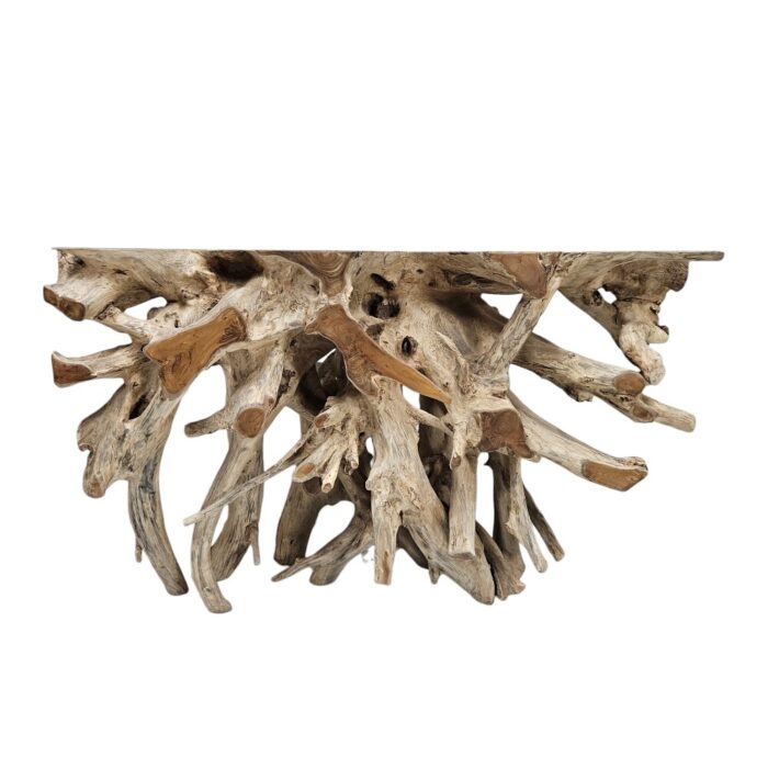 Erosi Root Teak Console Table NJA5053 Front