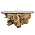Round Coffee Table Teak Tree Root