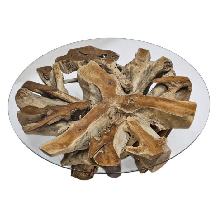 Ersoi Round Coffee Table Teak Tree Root INJ3600A4 Top Ersoi Teak Root Coffee Table
