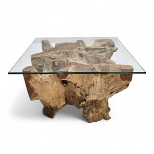 Teak Tree Root Square Coffee Table