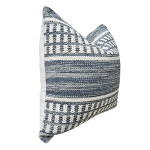 India Teal Feather Scatter Cushion Side