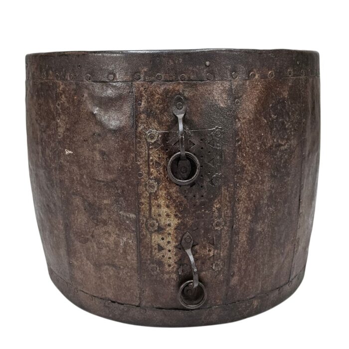 Iron Drum Side Table Front KMF25039A