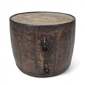 Iron Drum Side Table