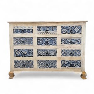 Carved Lazuli Chest Of Drawers