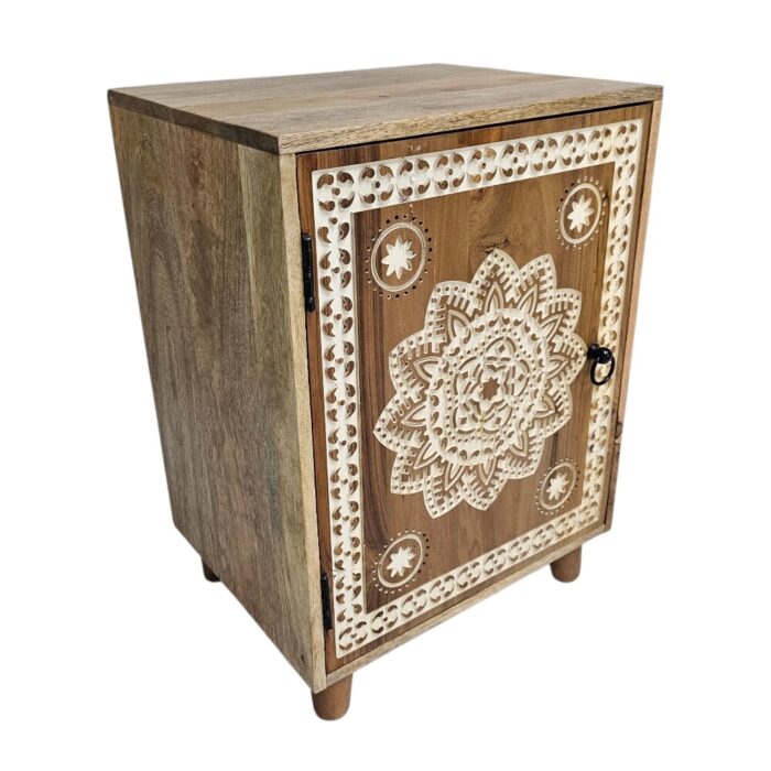 Mandala Bedside Pedestal KMF22150A Side Mandala Bedside Pedestal KMF22150A Side