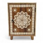 Mandala Carved Bedside Pedestal KMF22150A Main
