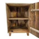 Mandala Carved Bedside Pedestal KMF37004 Open