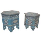 Morocco Side Table Set Blue KMF32066A Open