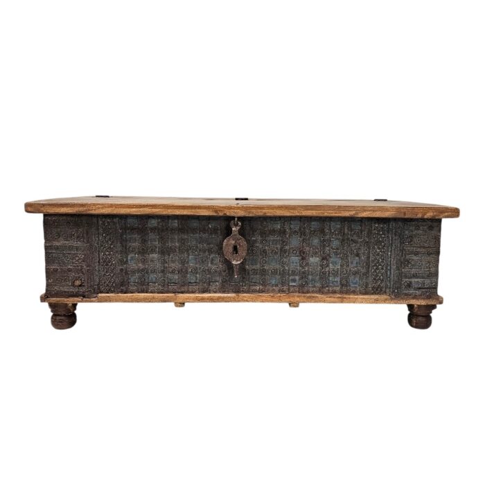 Pitara Coffee Table Trunk KMF25172C Main Top Front Pitara Coffee Table Trunk KMF25172C Main Top Front
