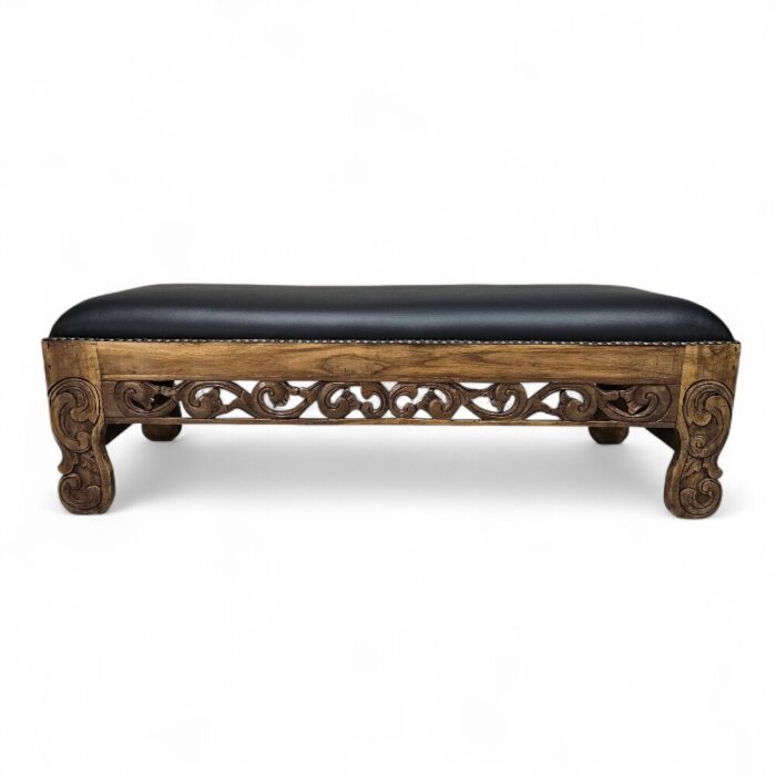 Polos Bench Teak And Leather MAD3852 Main