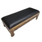 Polos Bench Teak And Leather MAD3852 Top Side