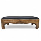 Polos Leather Teak Bench MAD3850 Main