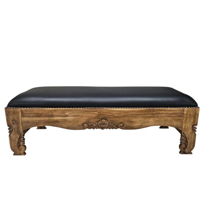 Polos Leather Teak Bench MAD3850 Top Polos Leather Teak Bench MAD3850 Top