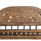 Rustic Carved Bench BEB6584C Close Up