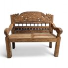 Rustic Carved Bench BEB6584C Main