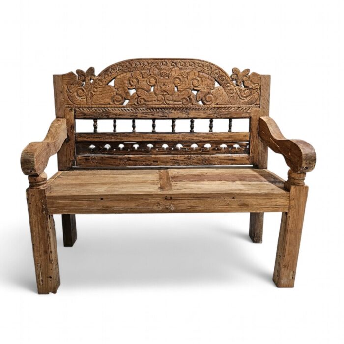 Rustic Carved Bench BEB6584C Main Rustic Carved Bench BEB6584C Main