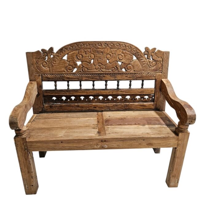 Rustic Carved Bench BEB6584C Top Rustic Carved Bench BEB6584C Top