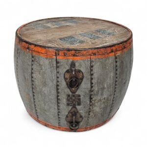 Iron Drum Side Table