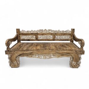 Subira Carved Teak Bench