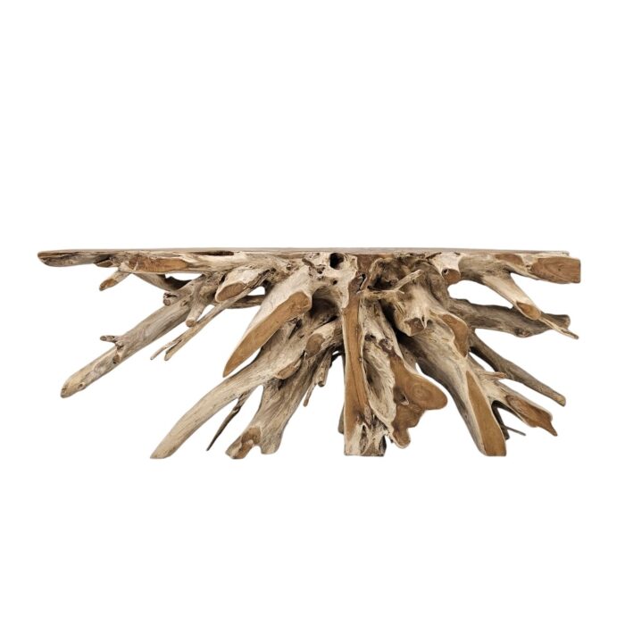 Teak Root Console Table INJ5400A11 Front Teak Root Console Table INJ5400A11 Front
