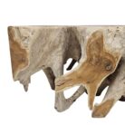 Teak Root Slice Side Table Block INJ3150A8 Close
