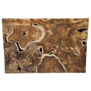 Teak Slice Console Table INJ9850 Front Teak Slice Console Table