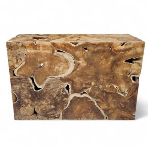 Teak Root Slice Console Table