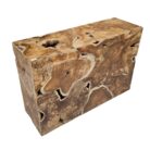 Teak Slice Console Table INJ9850 Side