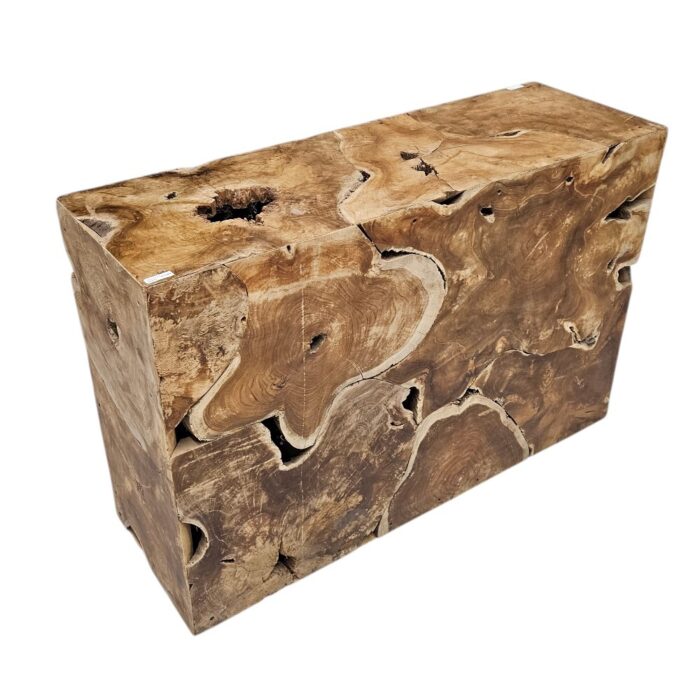 Teak Slice Console Table INJ9850 Side