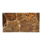 Teak Slice Console Table INJ9851 Front