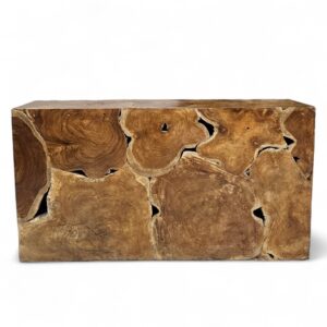 Teak Root Slice Console Table