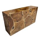 Teak Slice Console Table INJ9851 Side