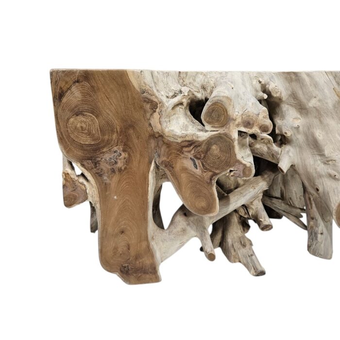 Teak Tree Root Side Table Block INJ3150A7 Close Teak Tree Root Side Table Block INJ3150A7 Close
