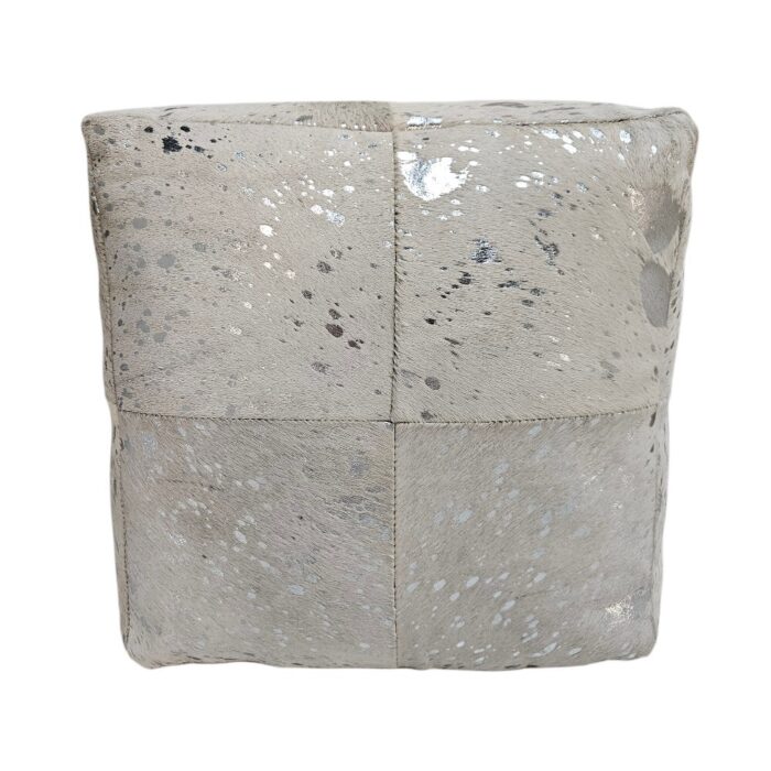 White Hide Ottoman KMF3411 Front