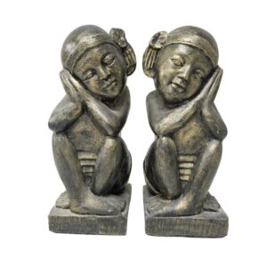 Dewi Statue Pair GRC Grey