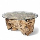rustic teak root coffee table