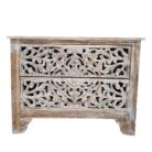 solid teak bedside chest