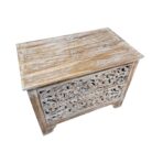 solid teak bedside chest