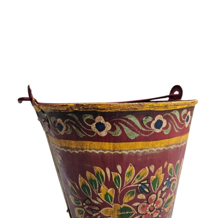 Painted Bucket Decor KMH9960A Close Painted Bucket Decor KMH9960A Close
