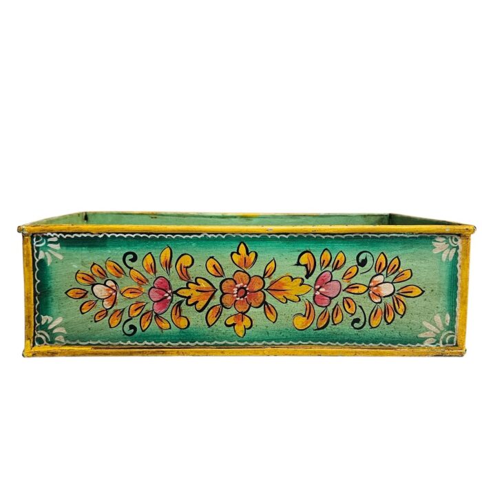 Painted Metal Storage Tray KMH9075B Front Painted Metal Storage Tray KMH9075B Front