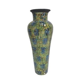 Botol Green And Blue Mosaic Vase