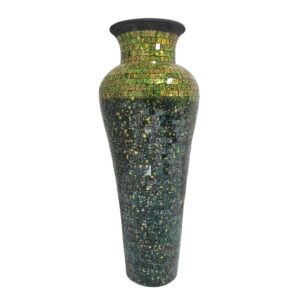 Botol Green And Orange Mosaic Vase